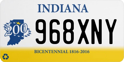 IN license plate 968XNY