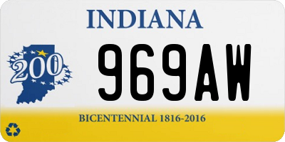 IN license plate 969AW