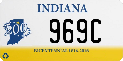 IN license plate 969C