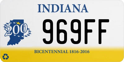 IN license plate 969FF