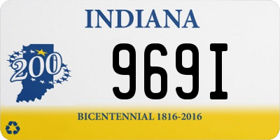 IN license plate 969I