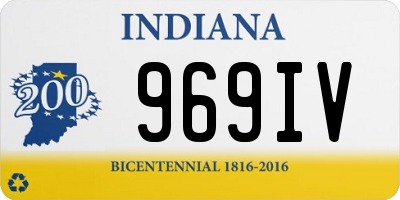 IN license plate 969IV