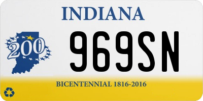 IN license plate 969SN