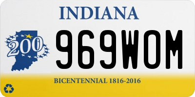 IN license plate 969WOM