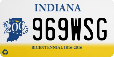 IN license plate 969WSG