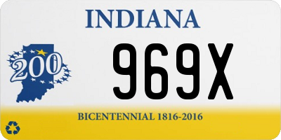 IN license plate 969X