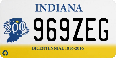 IN license plate 969ZEG