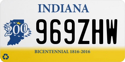 IN license plate 969ZHW
