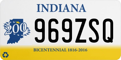 IN license plate 969ZSQ