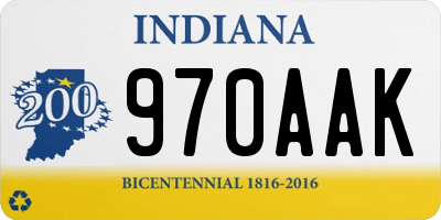 IN license plate 970AAK