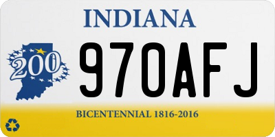 IN license plate 970AFJ