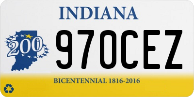 IN license plate 970CEZ