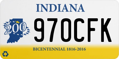 IN license plate 970CFK