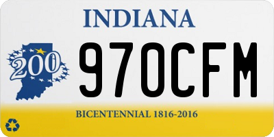 IN license plate 970CFM