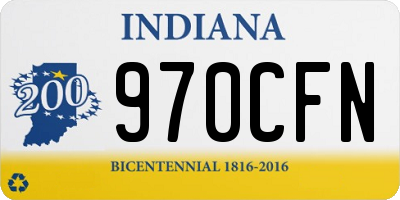 IN license plate 970CFN