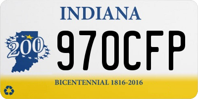 IN license plate 970CFP