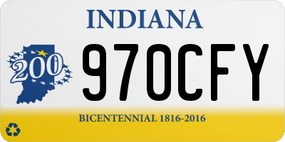 IN license plate 970CFY