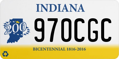 IN license plate 970CGC