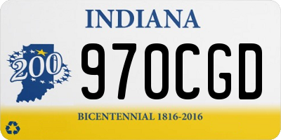 IN license plate 970CGD