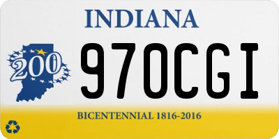 IN license plate 970CGI