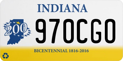 IN license plate 970CGO