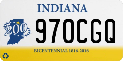 IN license plate 970CGQ