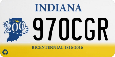 IN license plate 970CGR