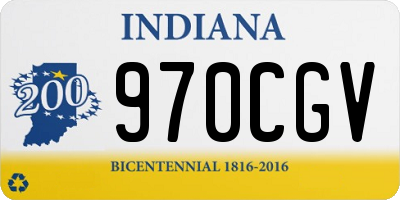 IN license plate 970CGV