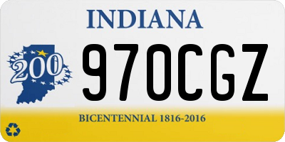 IN license plate 970CGZ