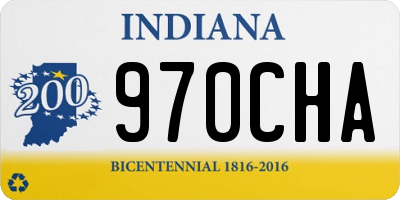 IN license plate 970CHA