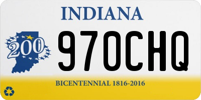 IN license plate 970CHQ