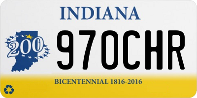 IN license plate 970CHR