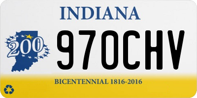 IN license plate 970CHV