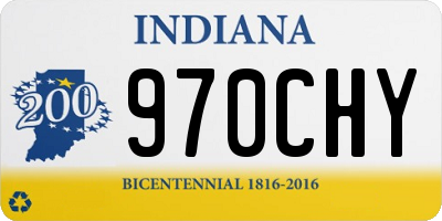 IN license plate 970CHY