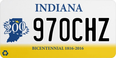 IN license plate 970CHZ