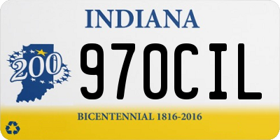 IN license plate 970CIL