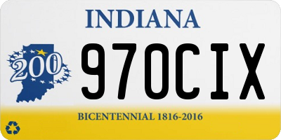 IN license plate 970CIX