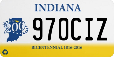IN license plate 970CIZ