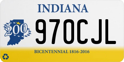 IN license plate 970CJL