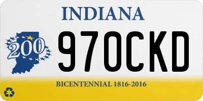 IN license plate 970CKD