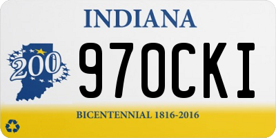 IN license plate 970CKI