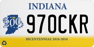 IN license plate 970CKR