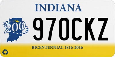 IN license plate 970CKZ