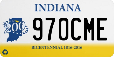 IN license plate 970CME