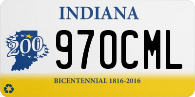 IN license plate 970CML