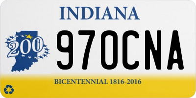 IN license plate 970CNA