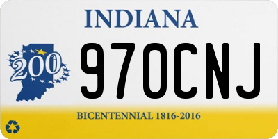 IN license plate 970CNJ