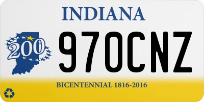 IN license plate 970CNZ