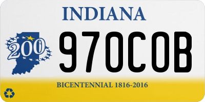 IN license plate 970COB
