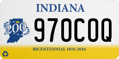 IN license plate 970COQ